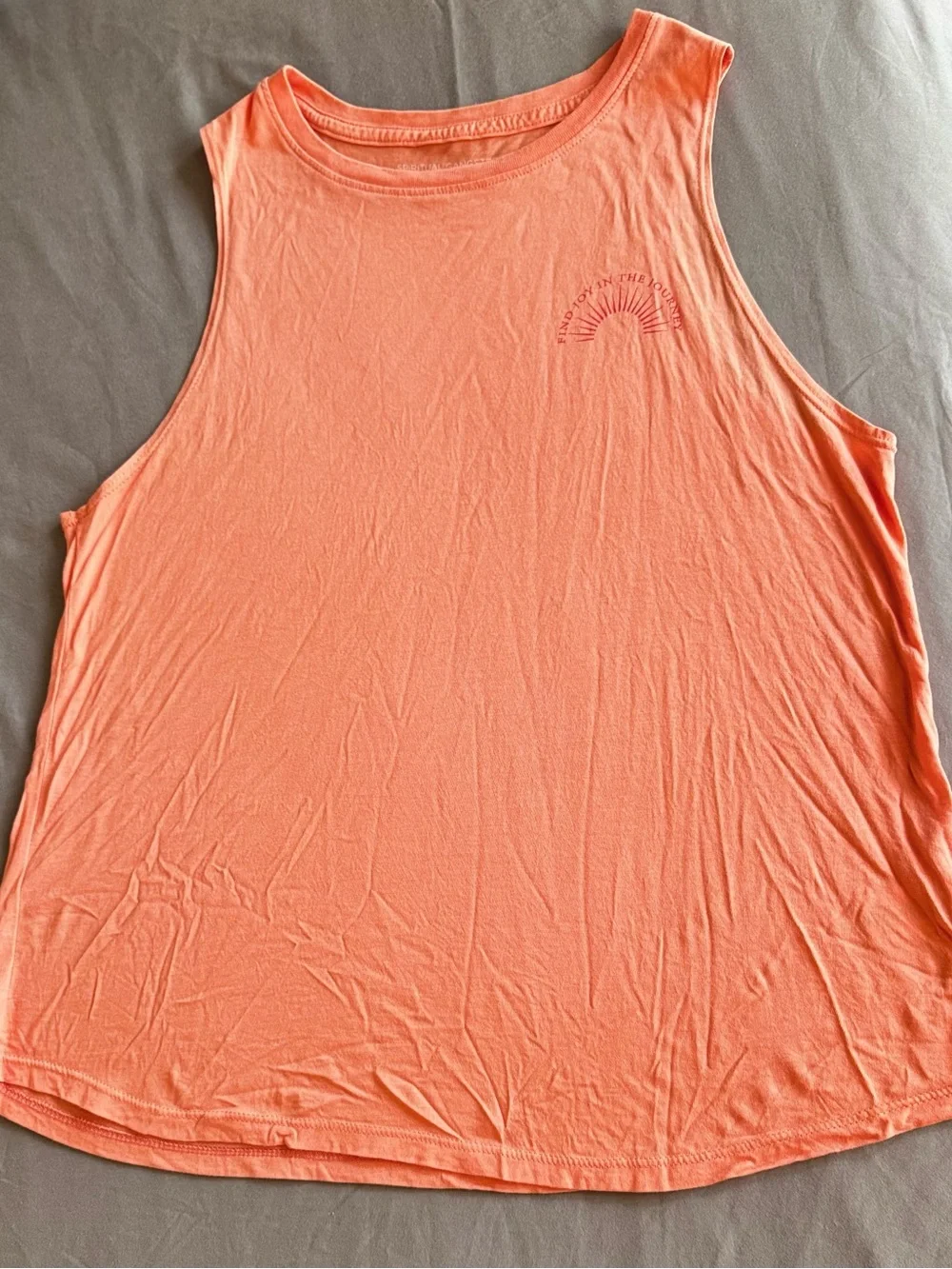 SPIRITUAL GANGSTER Coral Sleeveless Tank Top Find Joy in the Journey Tee T-Shirt